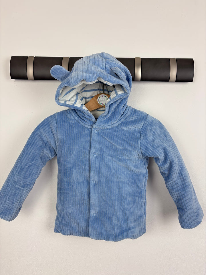 M&S Blue Hooded Jacket 9-12 Months-Jackets-Second Snuggle Preloved