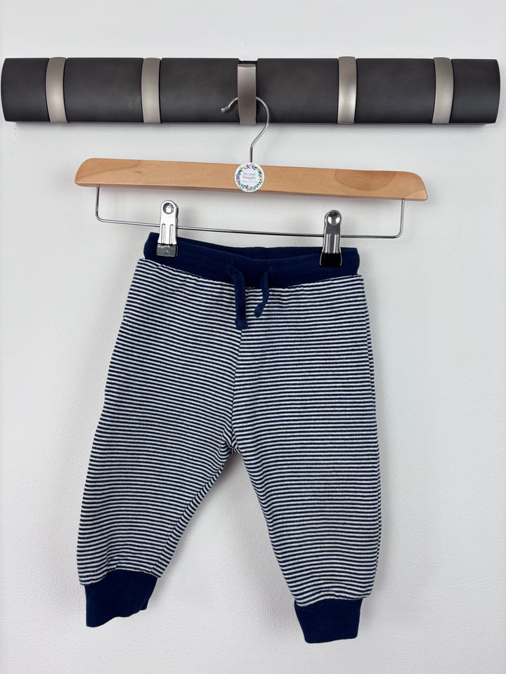 M&S Stripe Joggers 9-12 Months-Trousers-Second Snuggle Preloved
