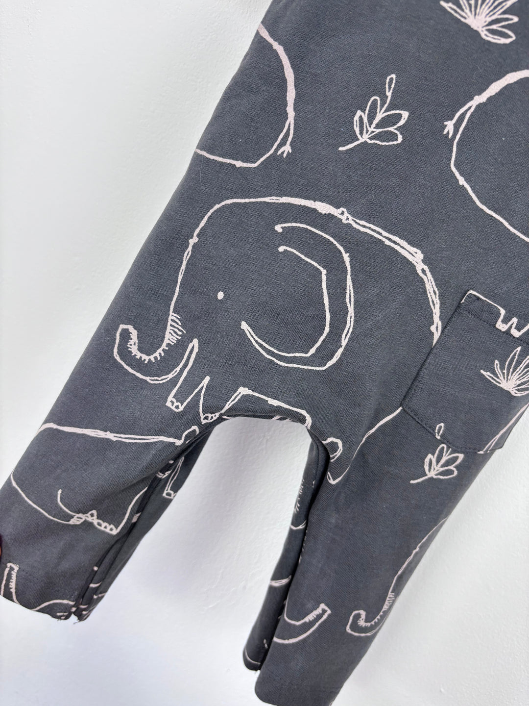 Next Elephant Dungarees 6-9 Months-Dungarees-Second Snuggle Preloved