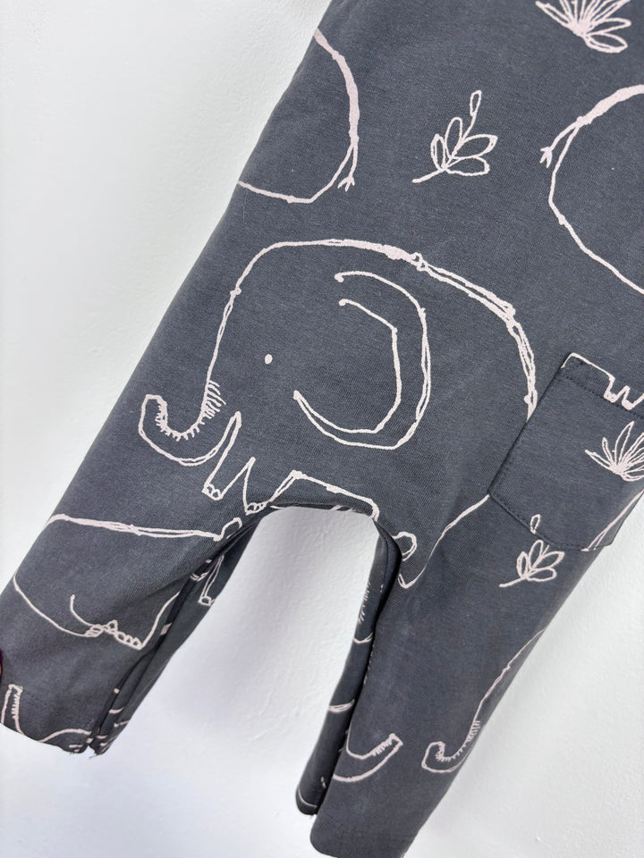 Next Elephant Dungarees 6-9 Months-Dungarees-Second Snuggle Preloved