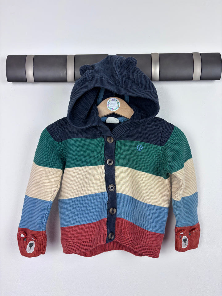 Fat Face Hooded Cardigan 9-12 Months-Cardigans-Second Snuggle Preloved