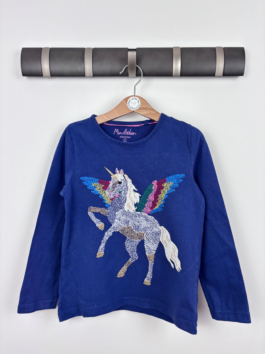 Mini Boden Unicorn Top 6-7 Years-Tops-Second Snuggle Preloved