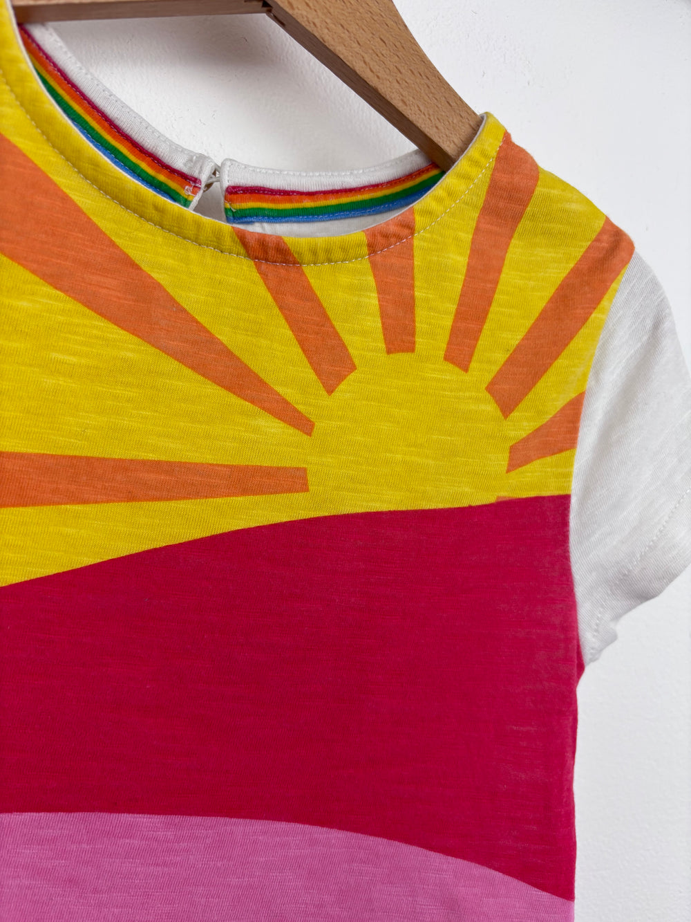 Little Bird Rainbow Sunset Tee 6-7 Years-Tops-Second Snuggle Preloved