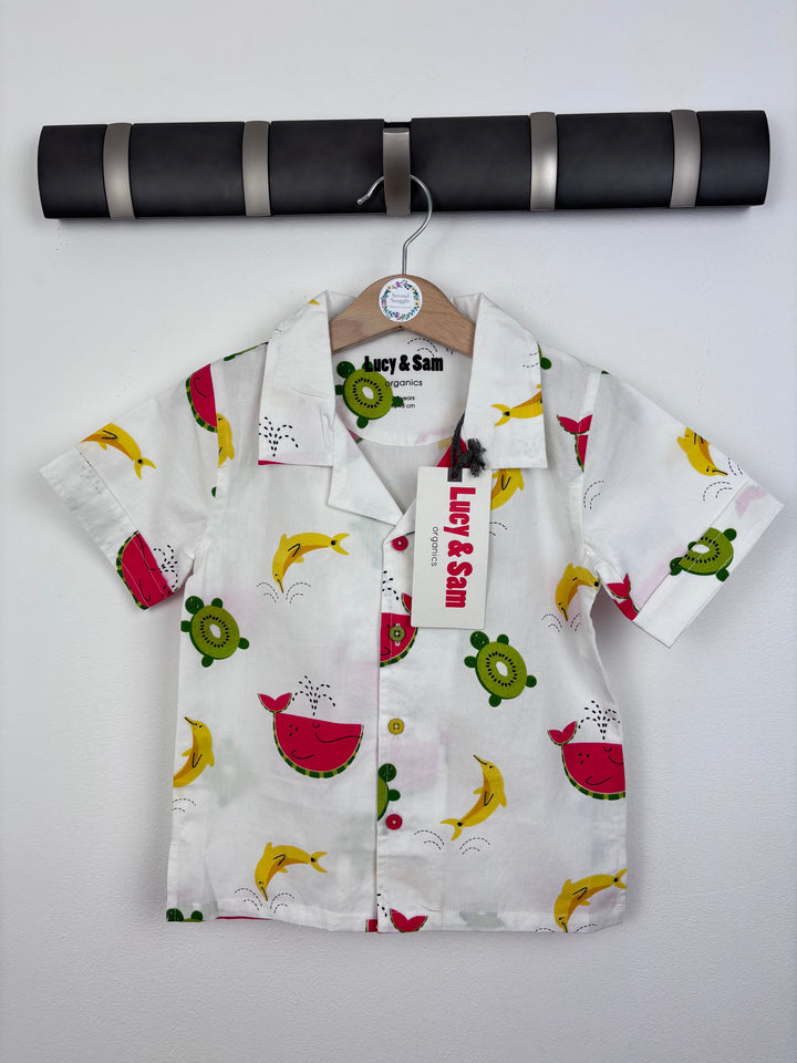 Lucy and Sam Fruit Shirt 2-3 Years-Shirts-Second Snuggle Preloved