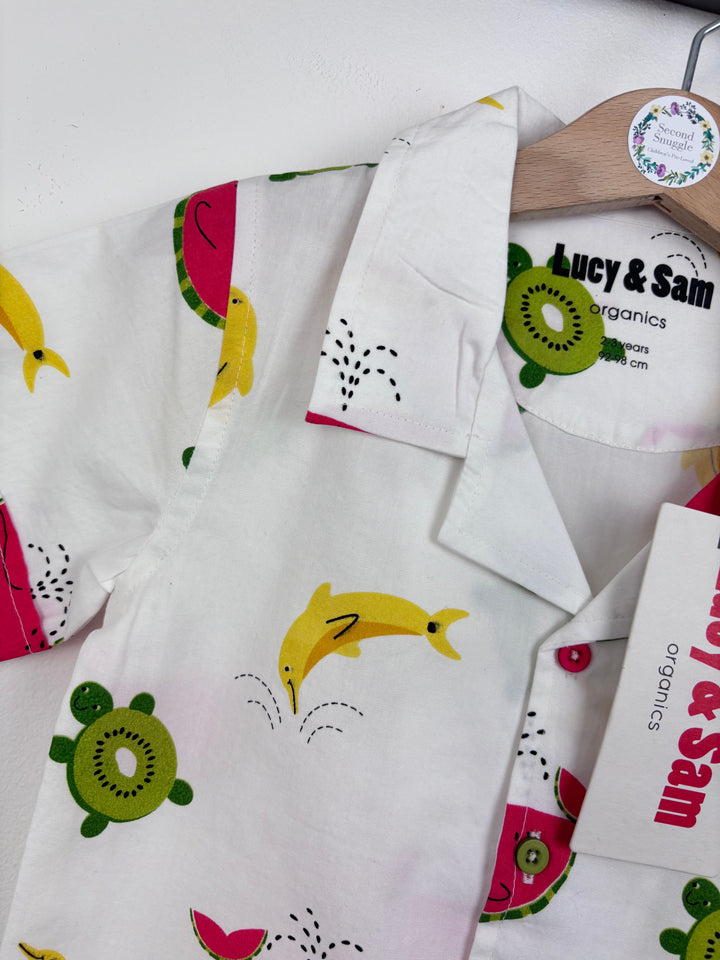Lucy and Sam Fruit Shirt 2-3 Years-Shirts-Second Snuggle Preloved