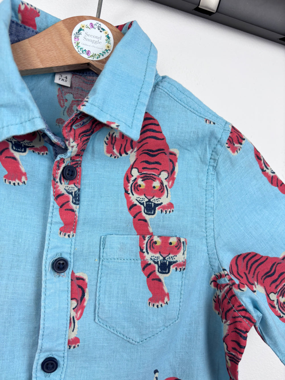 M&S Tiger Shirt 3-4 Years-Shirts-Second Snuggle Preloved