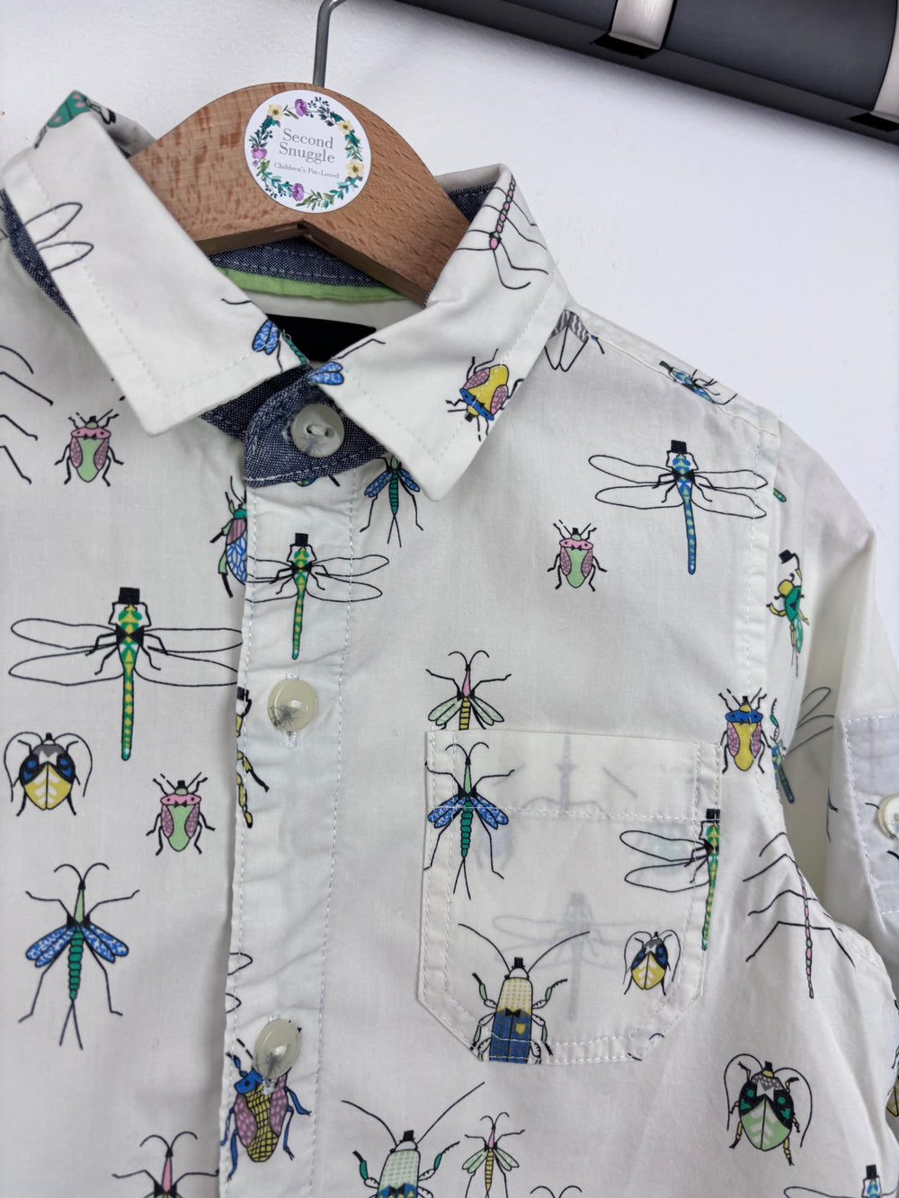 M&S Bug Print Shirt 3-4 Years-Shirts-Second Snuggle Preloved