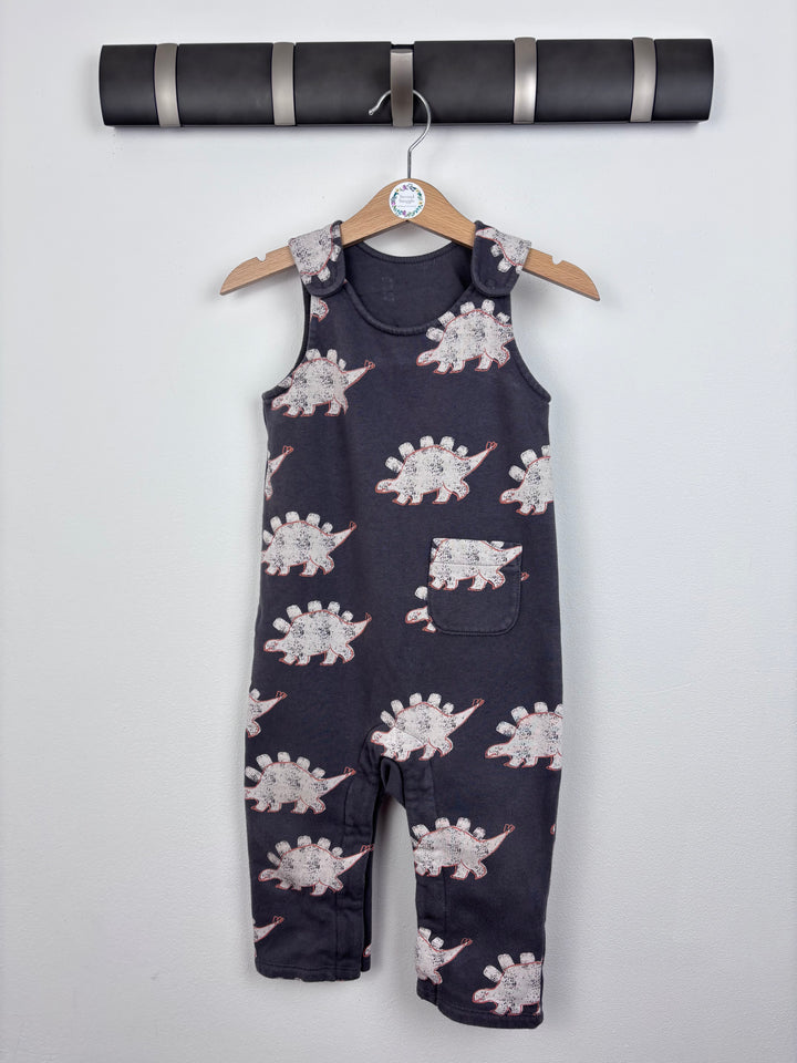 M&S Dino Dungarees 12-18 Months-Dungarees-Second Snuggle Preloved