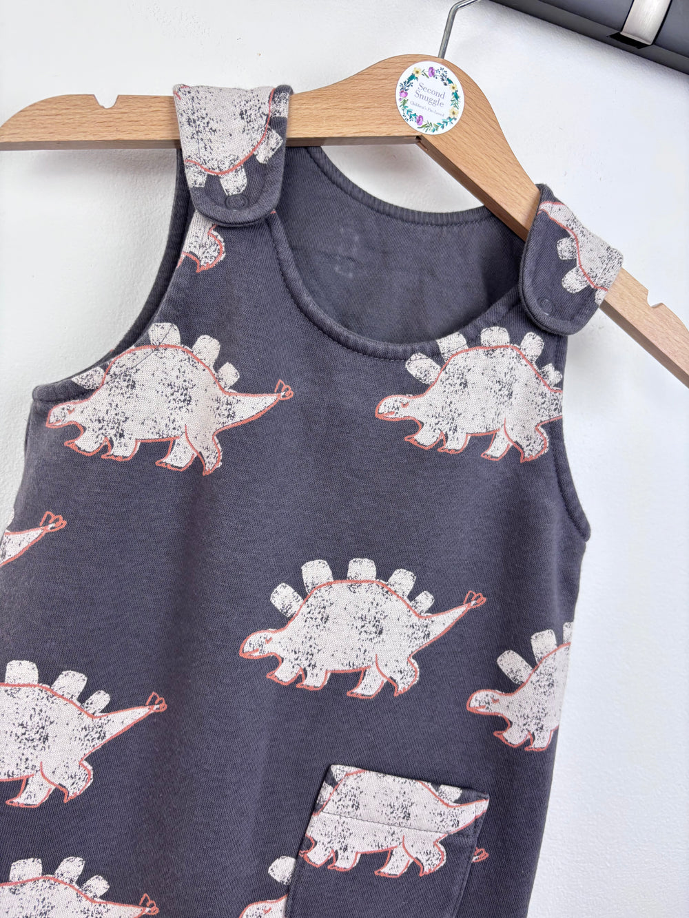 M&S Dino Dungarees 12-18 Months-Dungarees-Second Snuggle Preloved