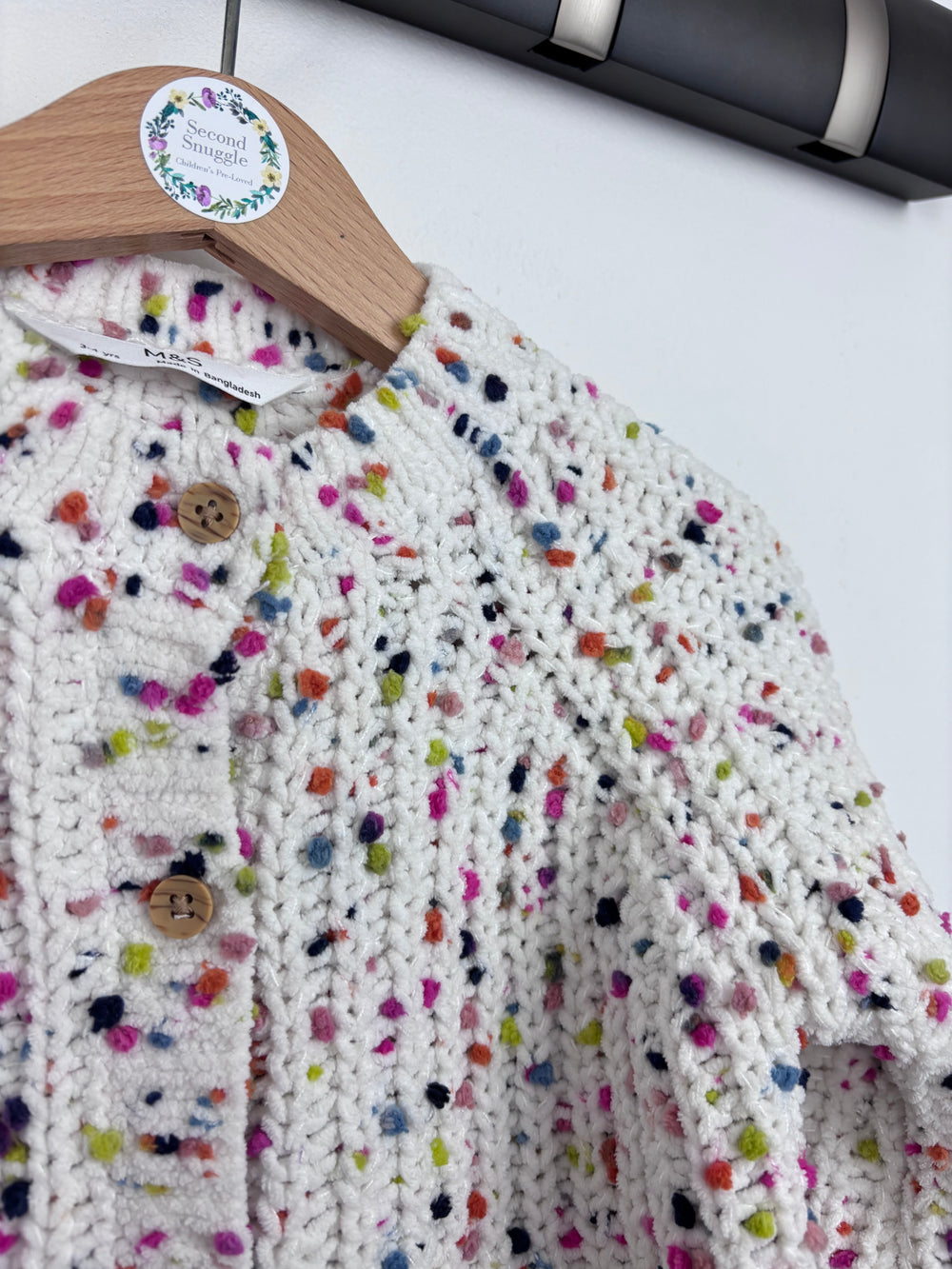 M&S Speckled Knit Cardigan 3–4 Years-Cardigans-Second Snuggle Preloved