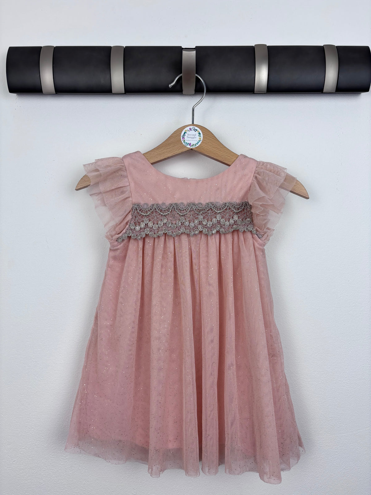 Next Pink Sparkle Party Dress 6–9 Months-Dresses-Second Snuggle Preloved