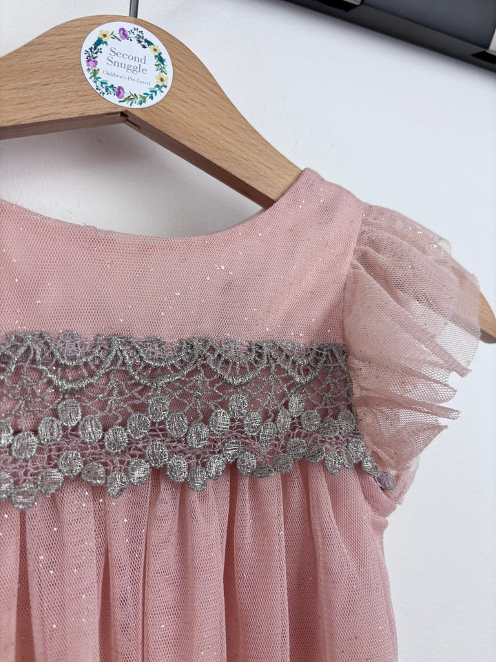 Next Pink Sparkle Party Dress 6–9 Months-Dresses-Second Snuggle Preloved