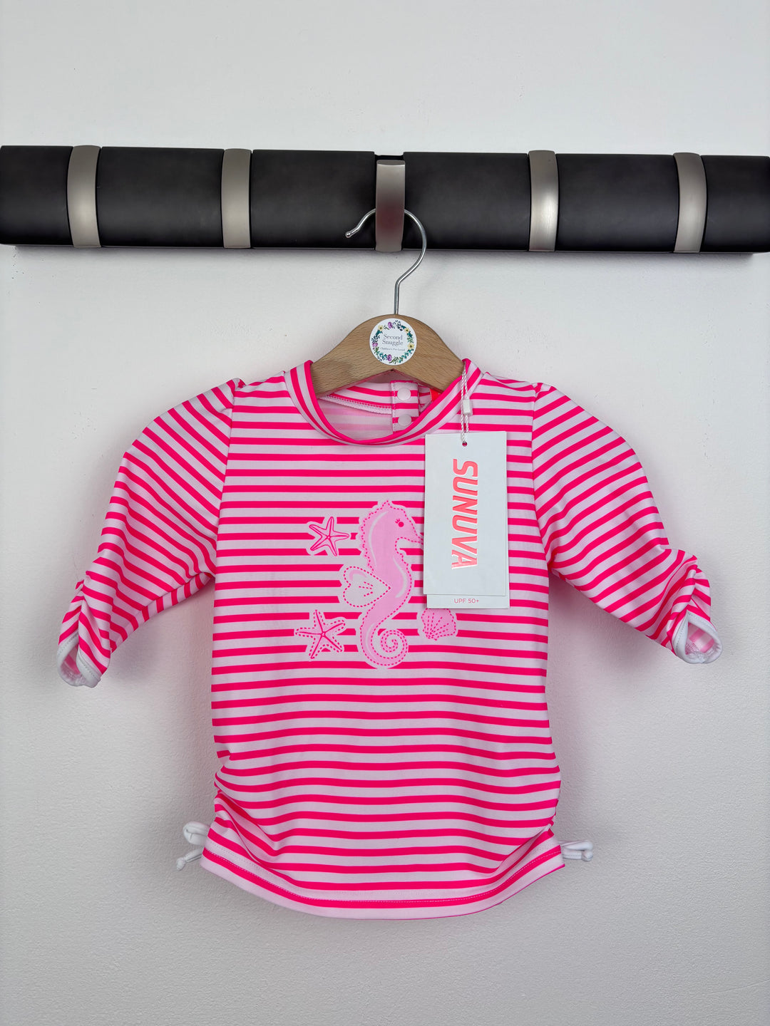 Sunuva Pink Stripe Swim Top 6–12 Months-Swimming-Second Snuggle Preloved