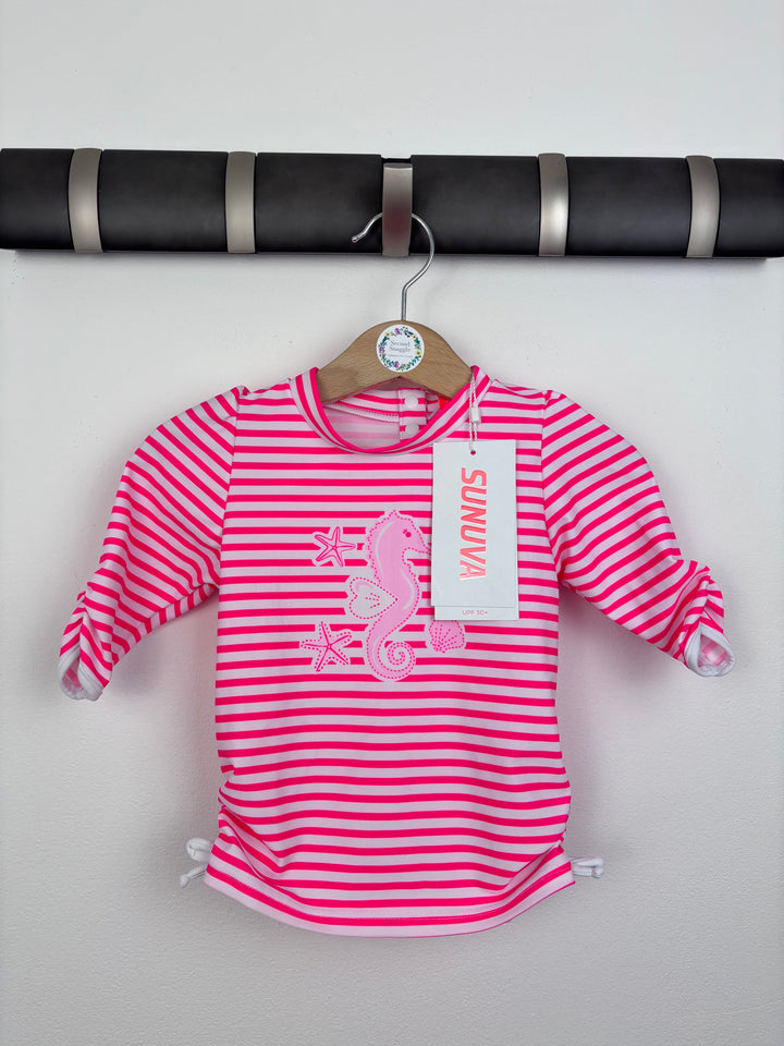 Sunuva Pink Stripe Swim Top 6–12 Months-Swimming-Second Snuggle Preloved