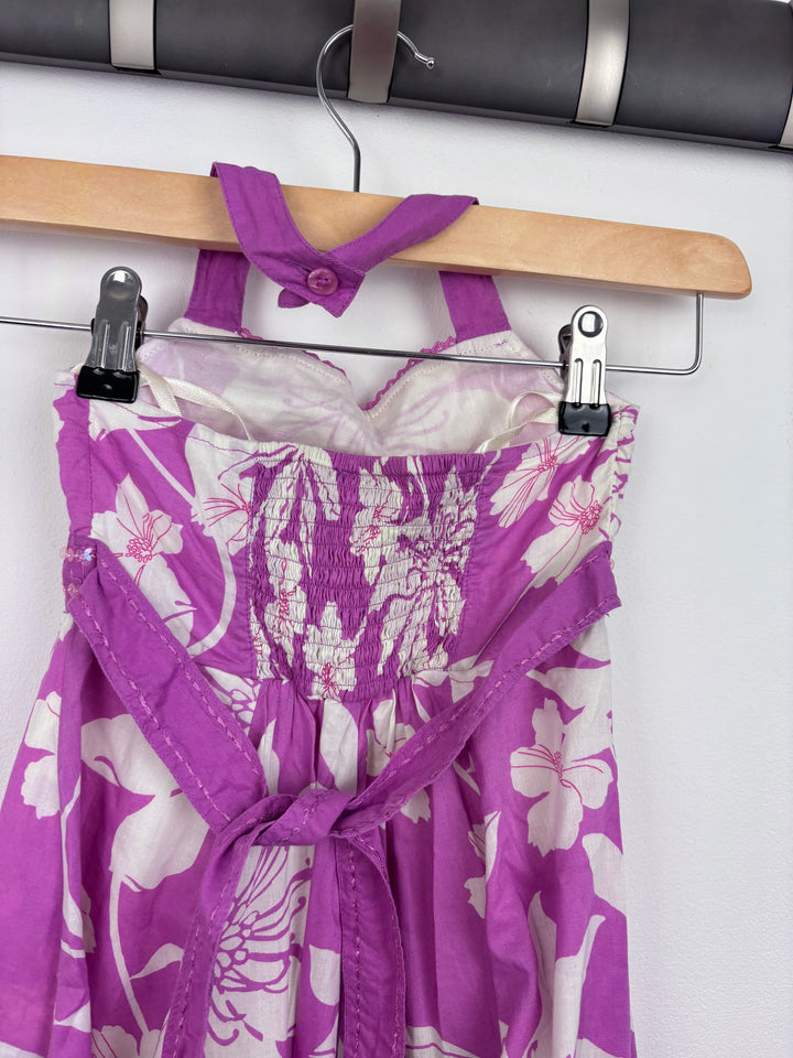 Monsoon Purple Floral Halter Dress 4–5 Years-Dresses-Second Snuggle Preloved