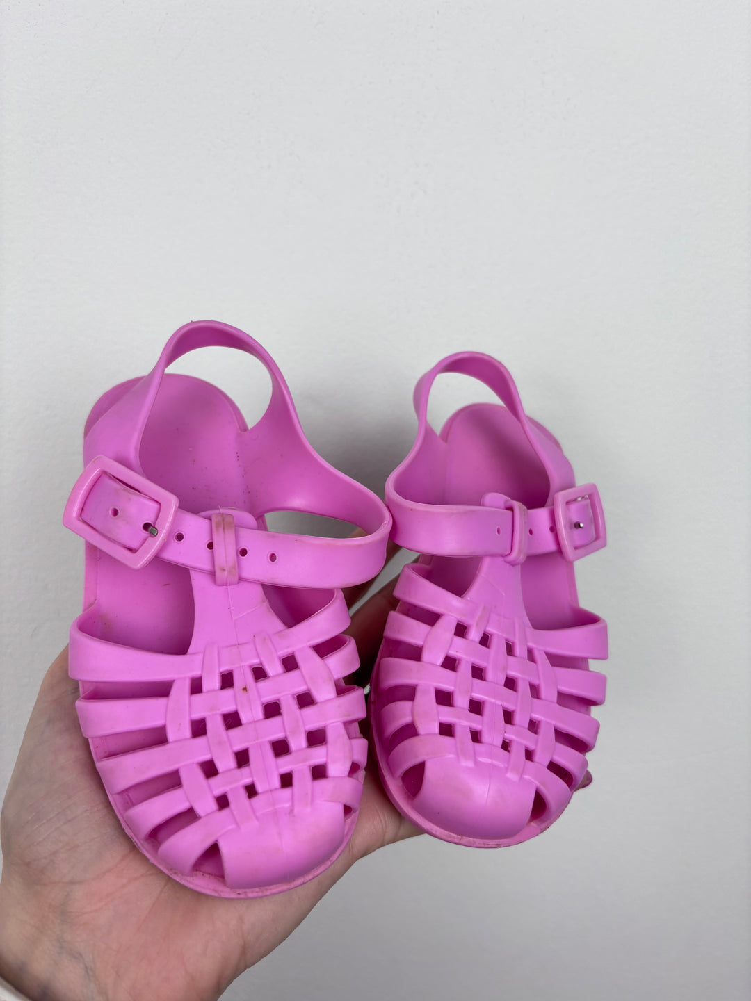 JuJu Pink Jelly Sandals UK 6-Sandals-Second Snuggle Preloved