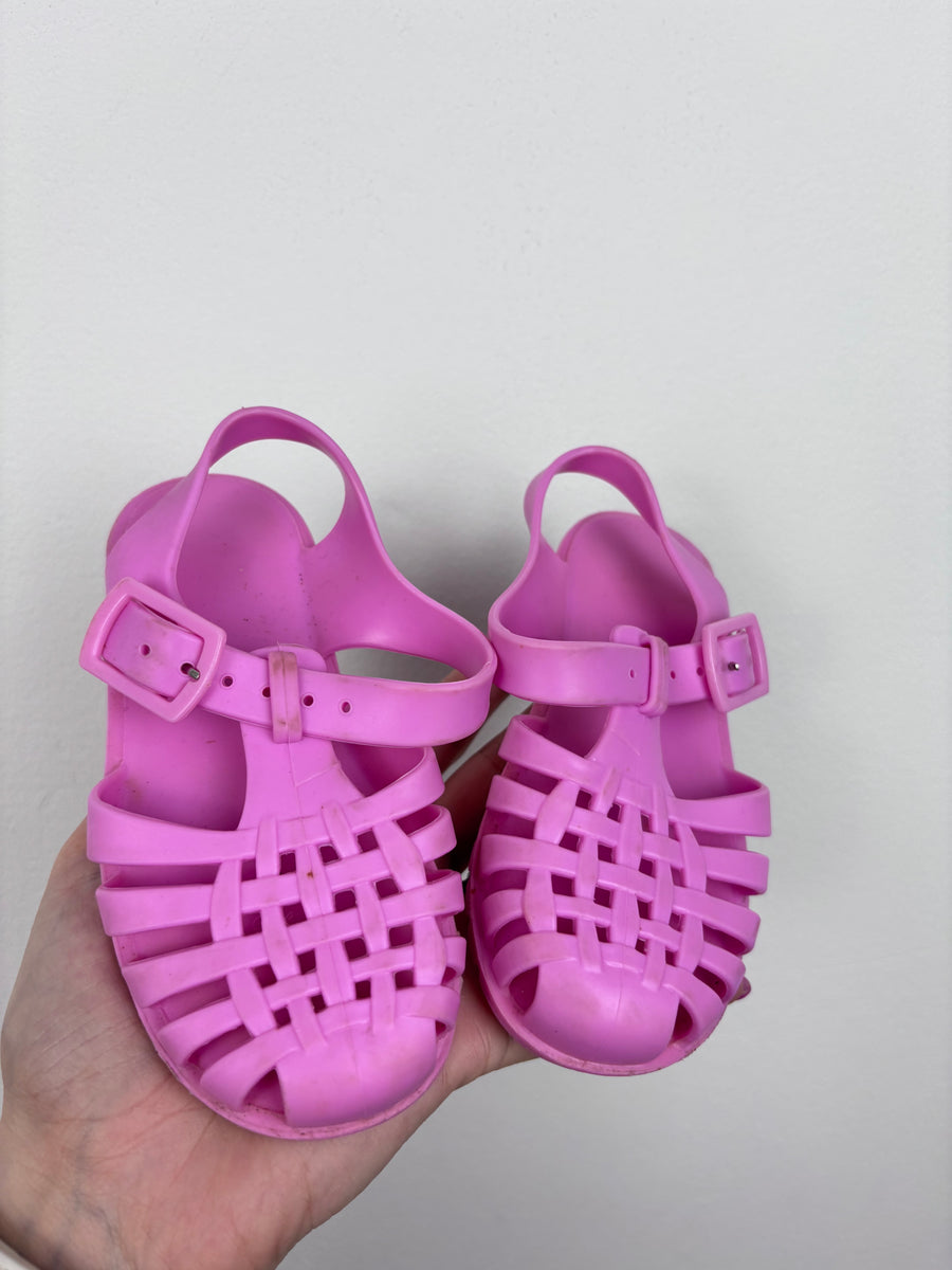 JuJu Pink Jelly Sandals UK 6-Sandals-Second Snuggle Preloved