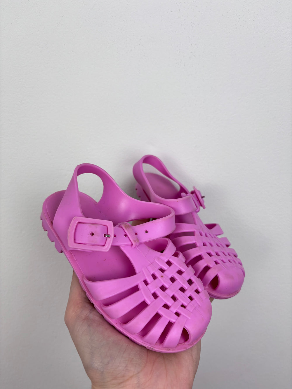 JuJu Pink Jelly Sandals UK 6-Sandals-Second Snuggle Preloved