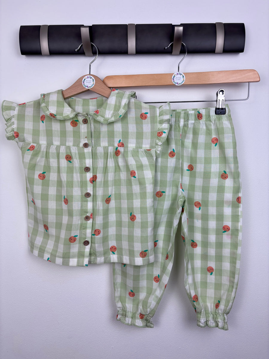George Green Gingham Fruit Set 2–3 Years-Sets-Second Snuggle Preloved