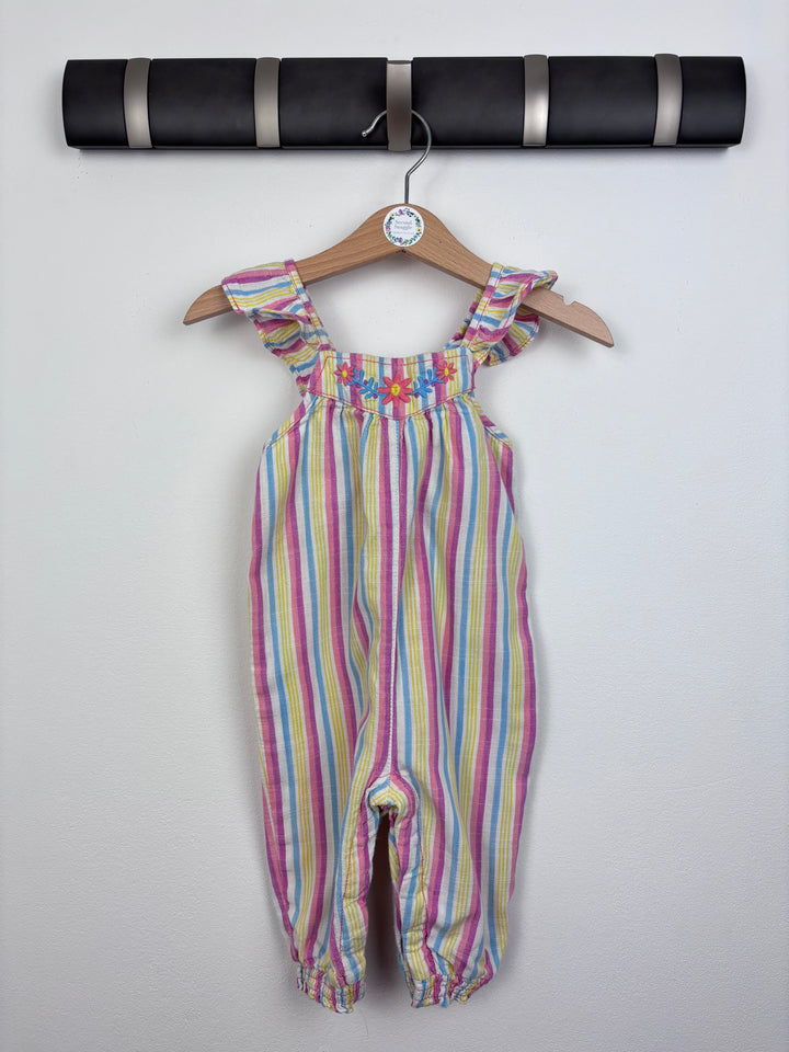 Hatley Rainbow Stripe Romper 6–9 Months-Rompers-Second Snuggle Preloved