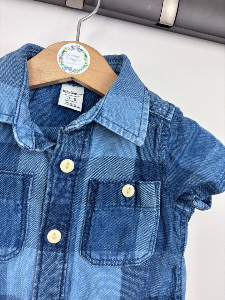 Baby Gap Checked Romper 3–6 Months-Rompers-Second Snuggle Preloved
