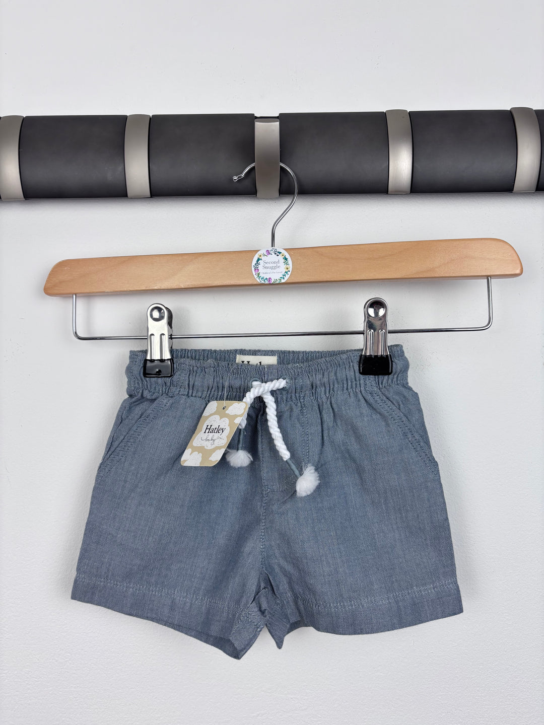 Hatley Soft Chambray Shorts 6–9 Months-Shorts-Second Snuggle Preloved