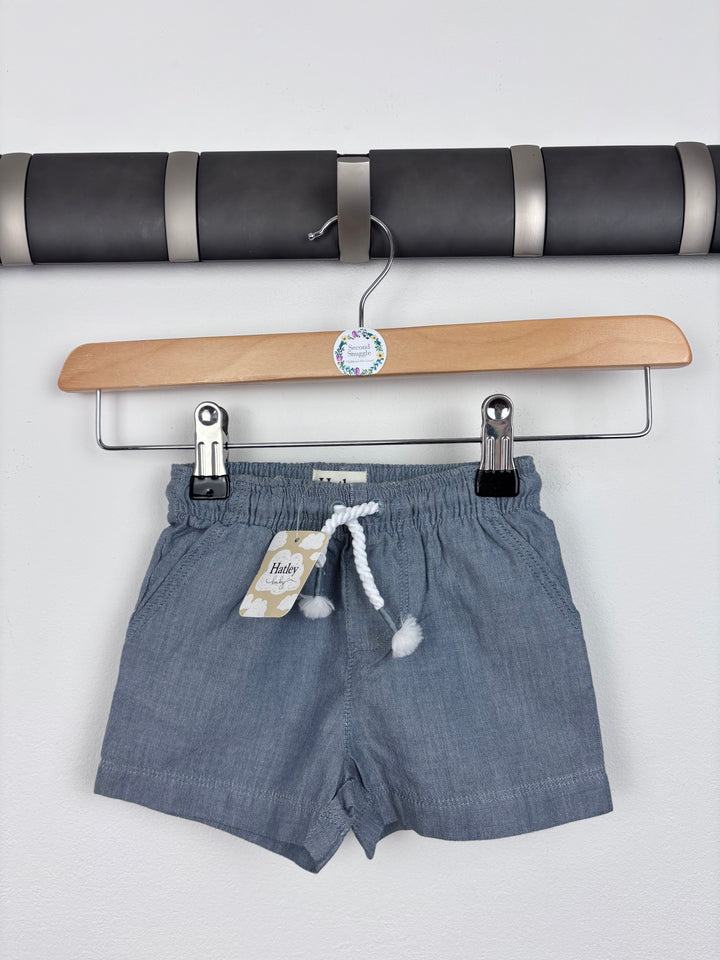 Hatley Soft Chambray Shorts 6–9 Months-Shorts-Second Snuggle Preloved