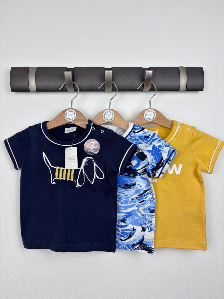 Next 3 Pack Short Sleeve Tops 3–6 Months-Tops-Second Snuggle Preloved