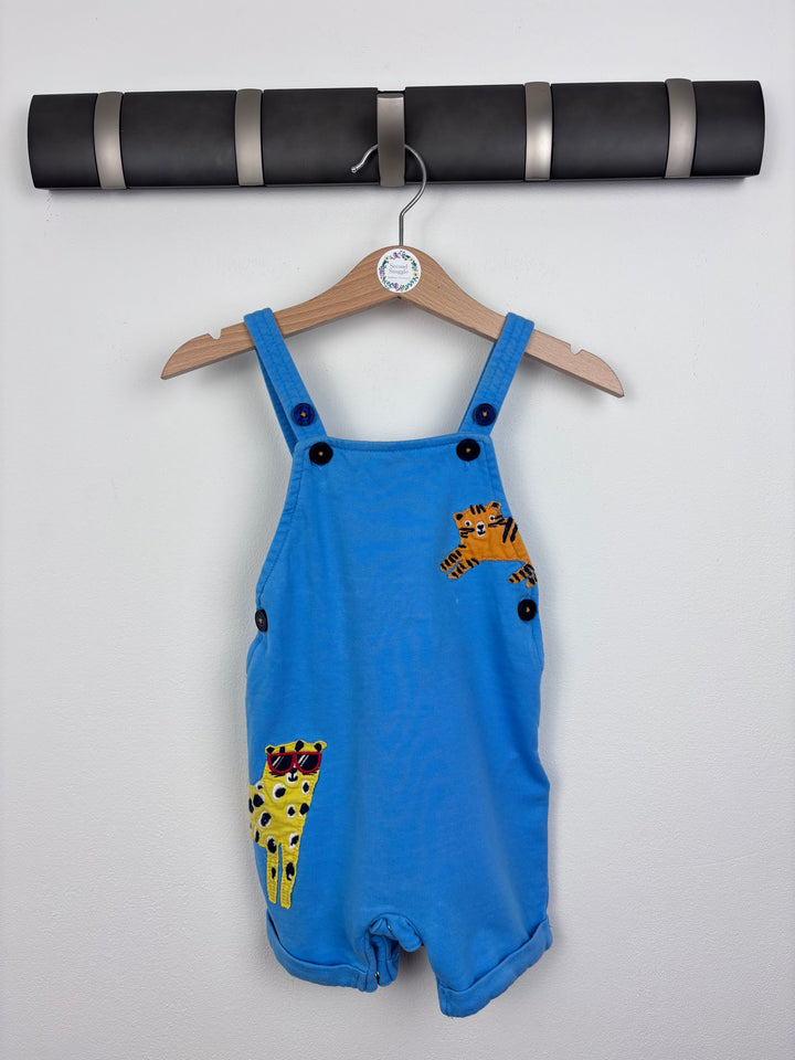 Blue Zoo Blue Animal Dungarees 6–9 Months-Dungarees-Second Snuggle Preloved