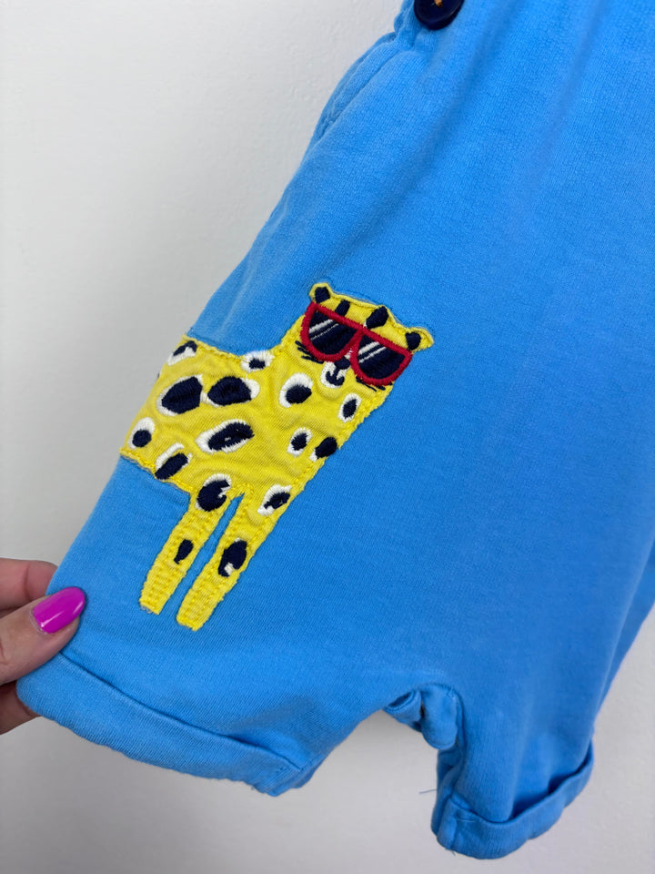 Blue Zoo Blue Animal Dungarees 6–9 Months-Dungarees-Second Snuggle Preloved