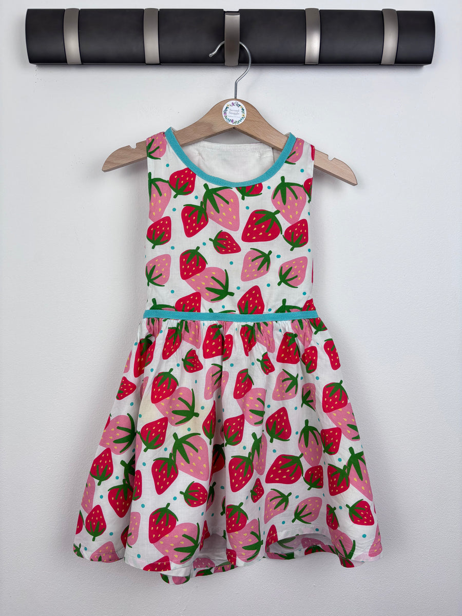 Frugi Strawberry Dress 2-3 Years - PLAY-Dresses-Second Snuggle Preloved