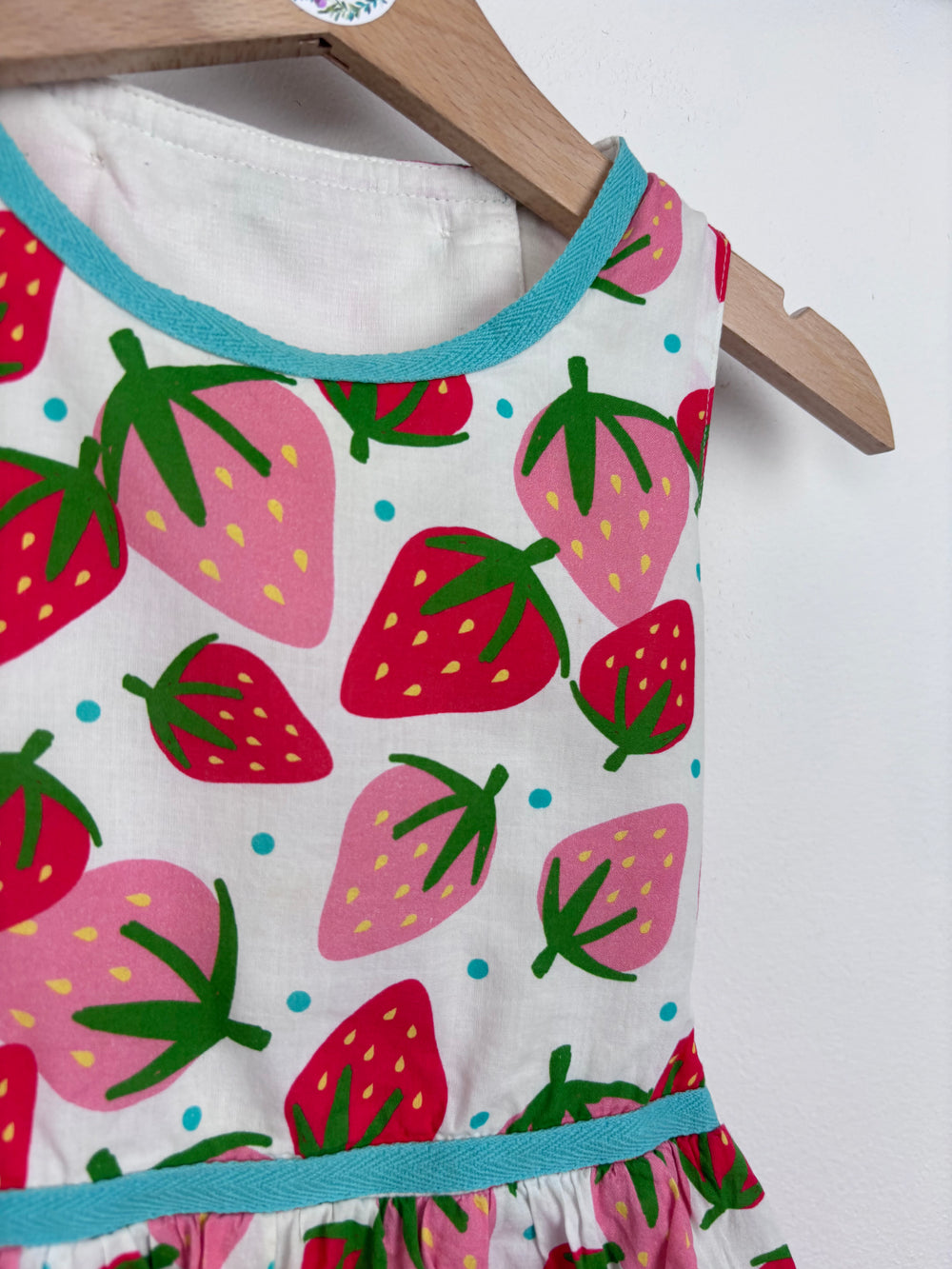 Frugi Strawberry Dress 2-3 Years - PLAY-Dresses-Second Snuggle Preloved