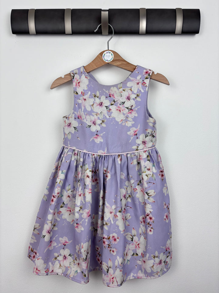 Next Purple Floral Dress 3 Years-Dresses-Second Snuggle Preloved
