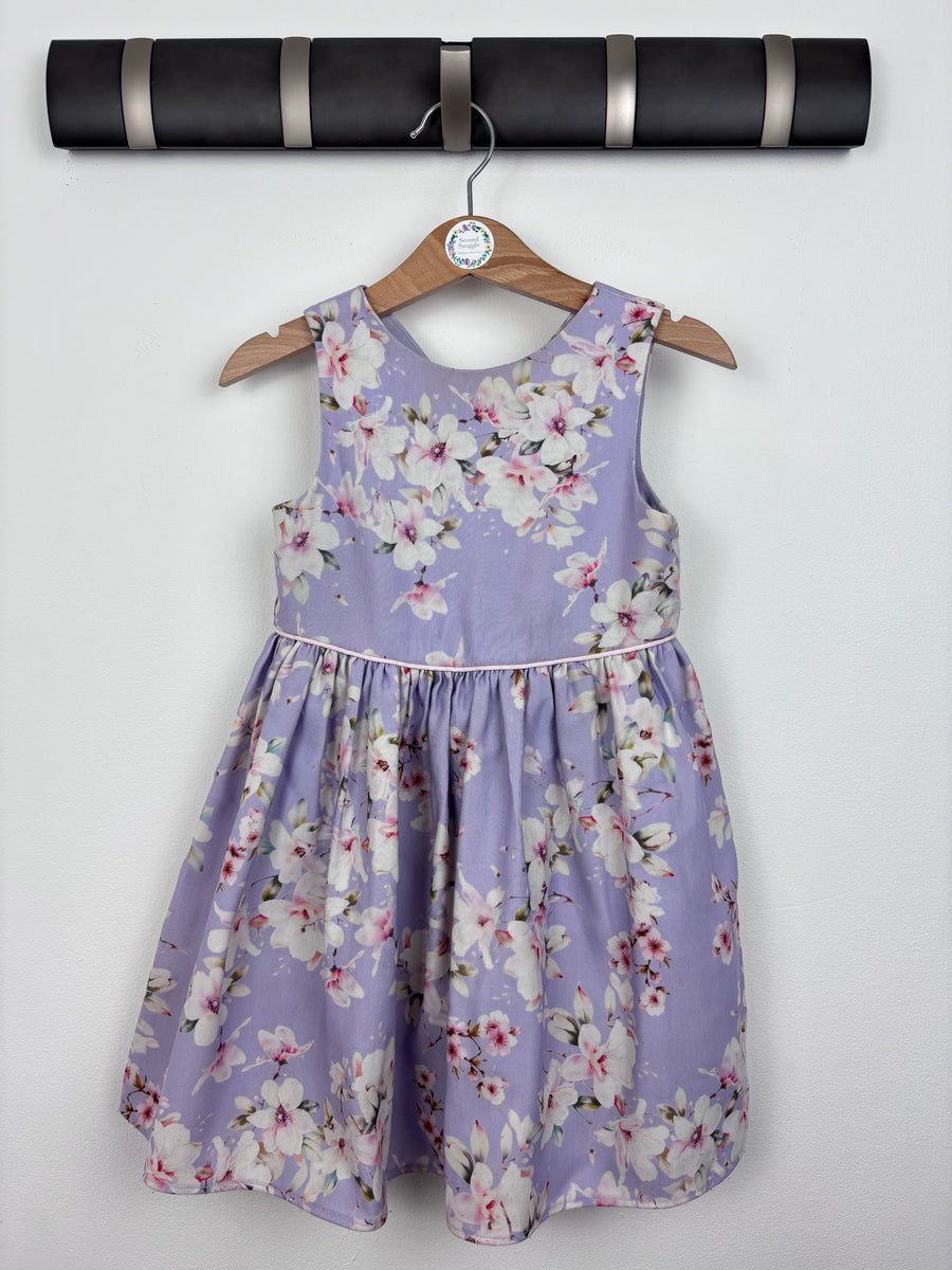 Next Purple Floral Dress 3 Years-Dresses-Second Snuggle Preloved