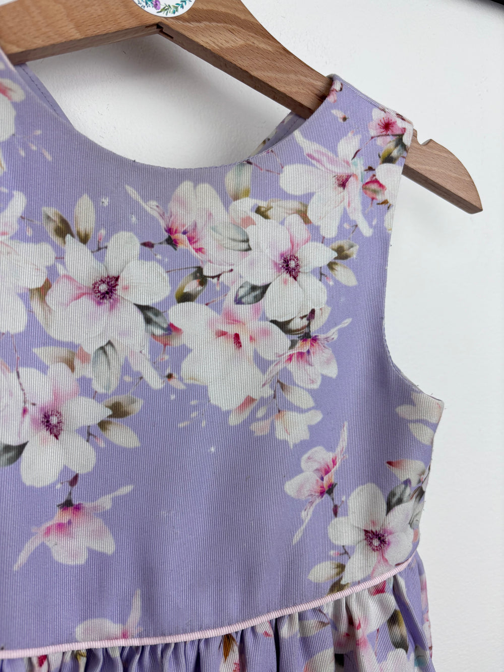 Next Purple Floral Dress 3 Years-Dresses-Second Snuggle Preloved