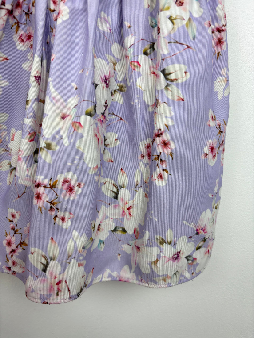 Next Purple Floral Dress 3 Years-Dresses-Second Snuggle Preloved