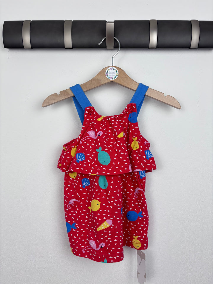 M&S Red Fish Dress 0-3 Months-Dresses-Second Snuggle Preloved