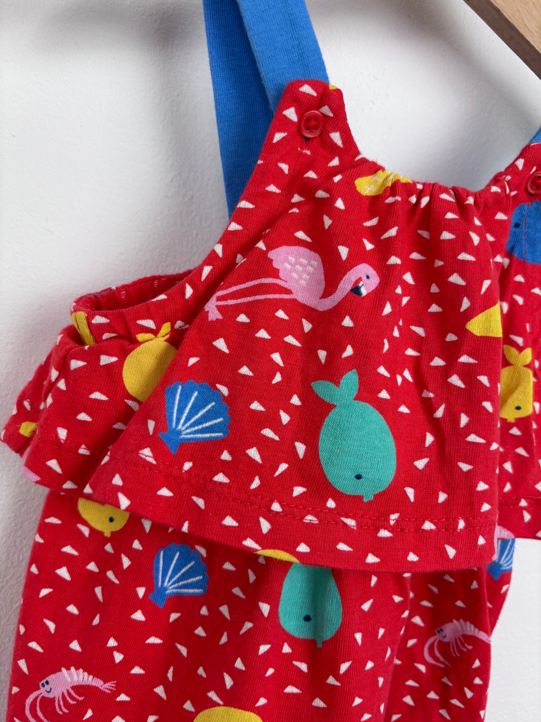 M&S Red Fish Dress 0-3 Months-Dresses-Second Snuggle Preloved
