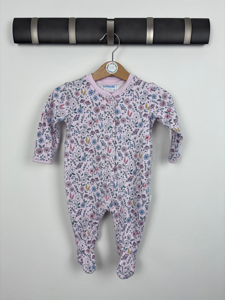 JoJo Maman Bébé Floral Sleepsuit 3-6 Months-Sleepsuits-Second Snuggle Preloved