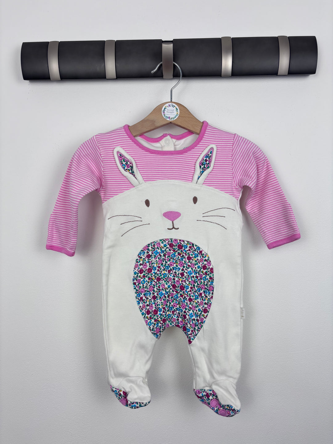 JoJo Maman Bébé Bunny Sleepsuit 0-3 Months-Sleepsuits-Second Snuggle Preloved