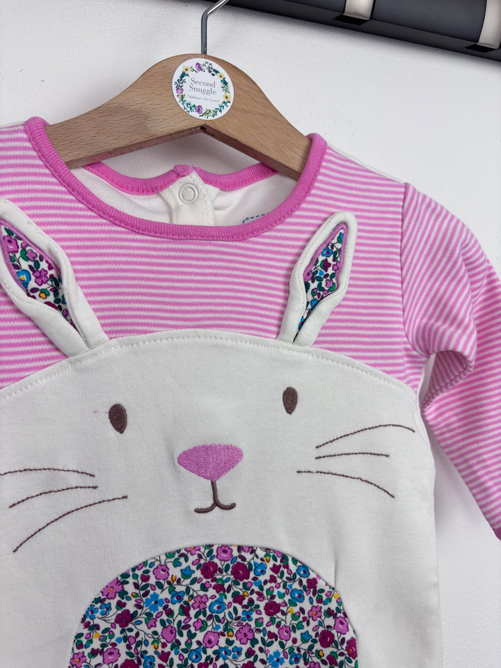 JoJo Maman Bébé Bunny Sleepsuit 0-3 Months-Sleepsuits-Second Snuggle Preloved