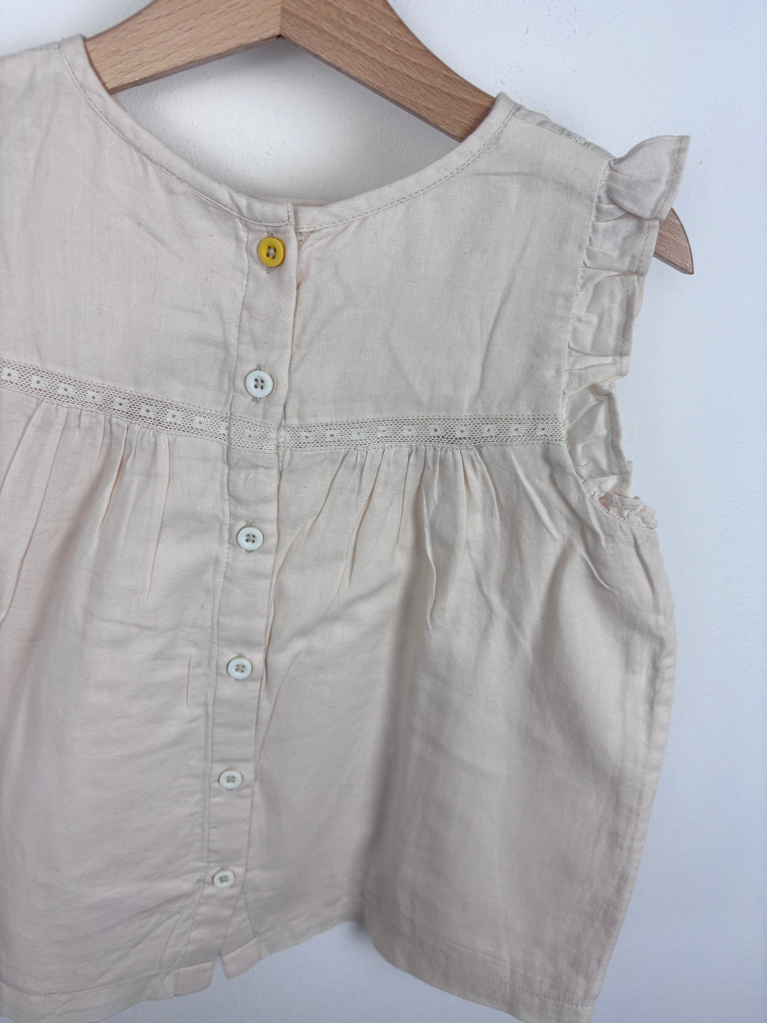 Mini Boden Embroidered Cream Blouse 3-4 Years-Tops-Second Snuggle Preloved