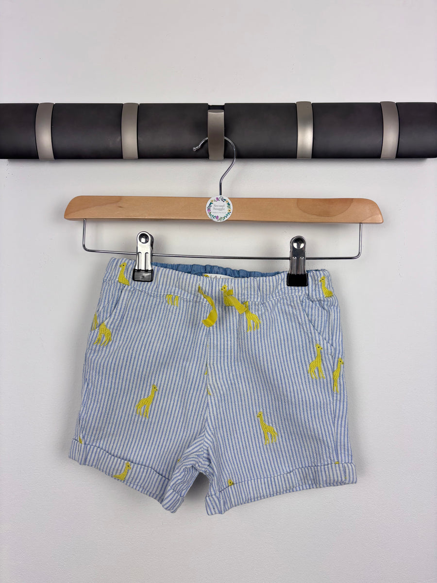 Baby Boden Giraffe Stripe Shorts 18-24 Months-Shorts-Second Snuggle Preloved