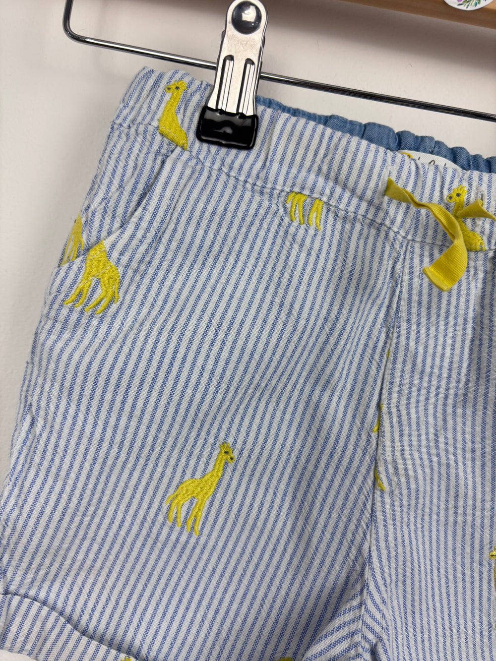 Baby Boden Giraffe Stripe Shorts 18-24 Months-Shorts-Second Snuggle Preloved