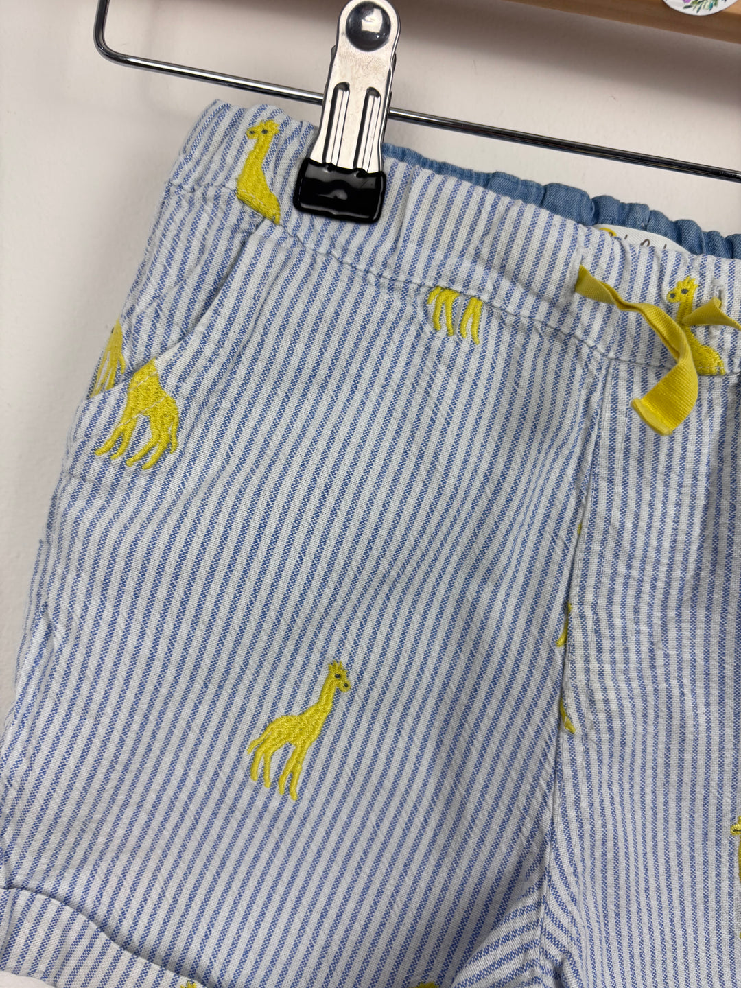 Baby Boden Giraffe Stripe Shorts 18-24 Months-Shorts-Second Snuggle Preloved
