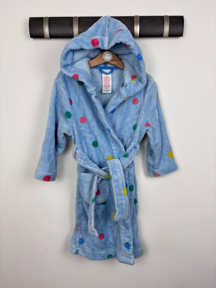 Boden Blue Spotty Dressing Gown 3-4 Years-Dressing Gown-Second Snuggle Preloved