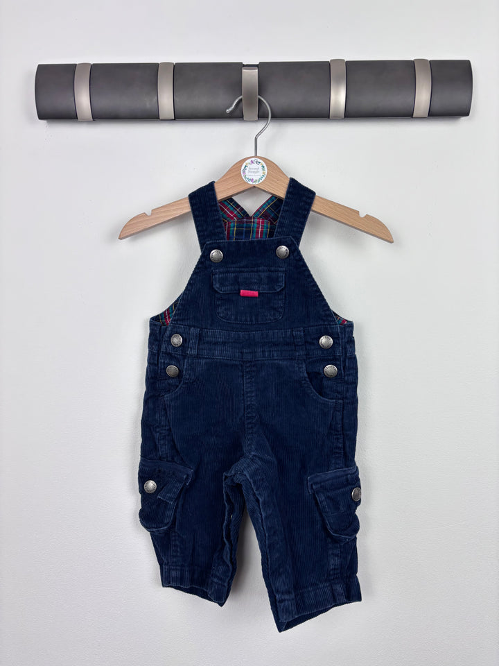 JoJo Maman Bébé Navy Cord Dungarees 3-6 Months-Dungarees-Second Snuggle Preloved