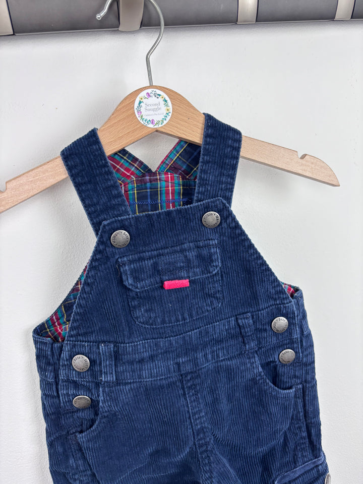 JoJo Maman Bébé Navy Cord Dungarees 3-6 Months-Dungarees-Second Snuggle Preloved
