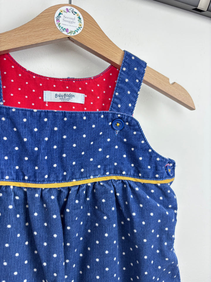 Baby Boden Cord Robin Appliqué Romper 12-18 Months-Dungarees-Second Snuggle Preloved