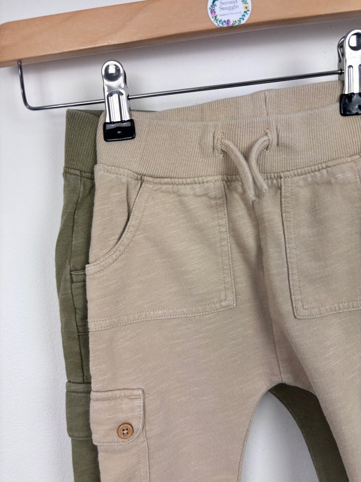 Next Cargo Joggers Twin Pack 9-12 Months-Trousers-Second Snuggle Preloved